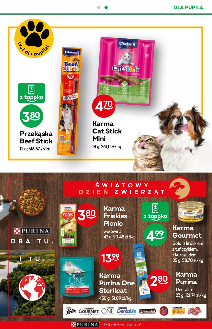 Gazetka promocyjna Żabka - ważna 05.10 do 11.10.2022 - strona 51 - produkty: Friskies, Gourmet Gold, Królik, Kurczak, Pur, Purina, Tuńczyk, Wołowina