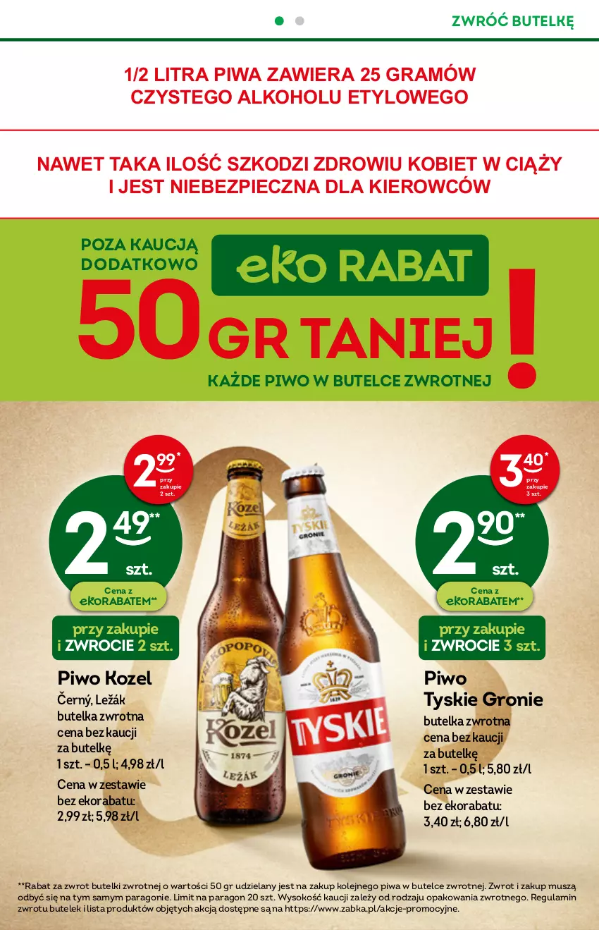 Gazetka promocyjna Żabka - ważna 05.10 do 11.10.2022 - strona 6 - produkty: Gra, Kozel, Mus, Olej, Piec, Piwa, Piwo, Sok, Tyskie