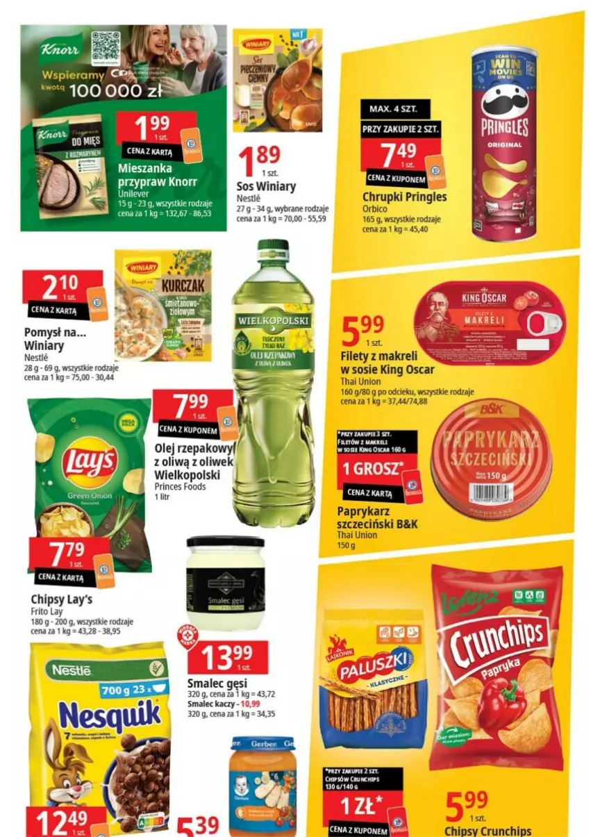 Gazetka promocyjna E Leclerc - ważna 14.11 do 25.11.2023 - strona 16 - produkty: BIC, Chipsy, Chrupki, Knorr, Moda, Olej, Olej rzepakowy, Papryka, Paprykarz, Paprykarz szczeciński, Pringles, Smalec, Sos, Winiary