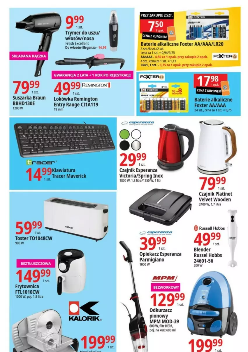 Gazetka promocyjna E Leclerc - ważna 14.11 do 25.11.2023 - strona 33 - produkty: Acer, Baterie alkaliczne, Blender, Braun, Czajnik, Lokówka, Odkurzacz, PLATINET, Remington, Suszarka, Velvet