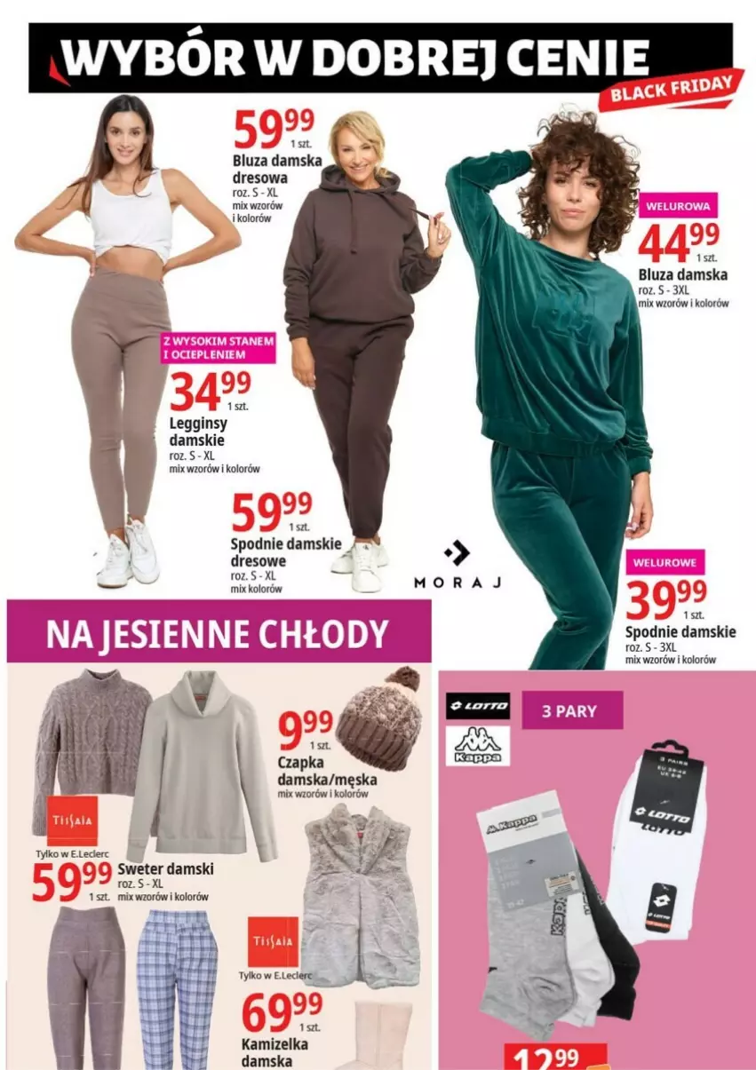 Gazetka promocyjna E Leclerc - ważna 14.11 do 25.11.2023 - strona 40 - produkty: Bluza, Czapka, Dres, Gin, Kamizelka, Legginsy, Spodnie, Sweter