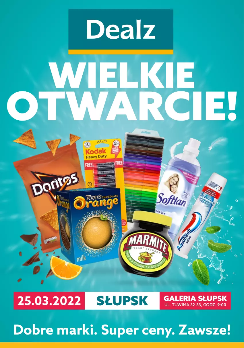 Gazetka promocyjna Dealz - WIELKIE OTWARCIE 25.03.2022Słupsk, Galeria Słupsk - ważna 25.03 do 08.04.2022 - strona 1