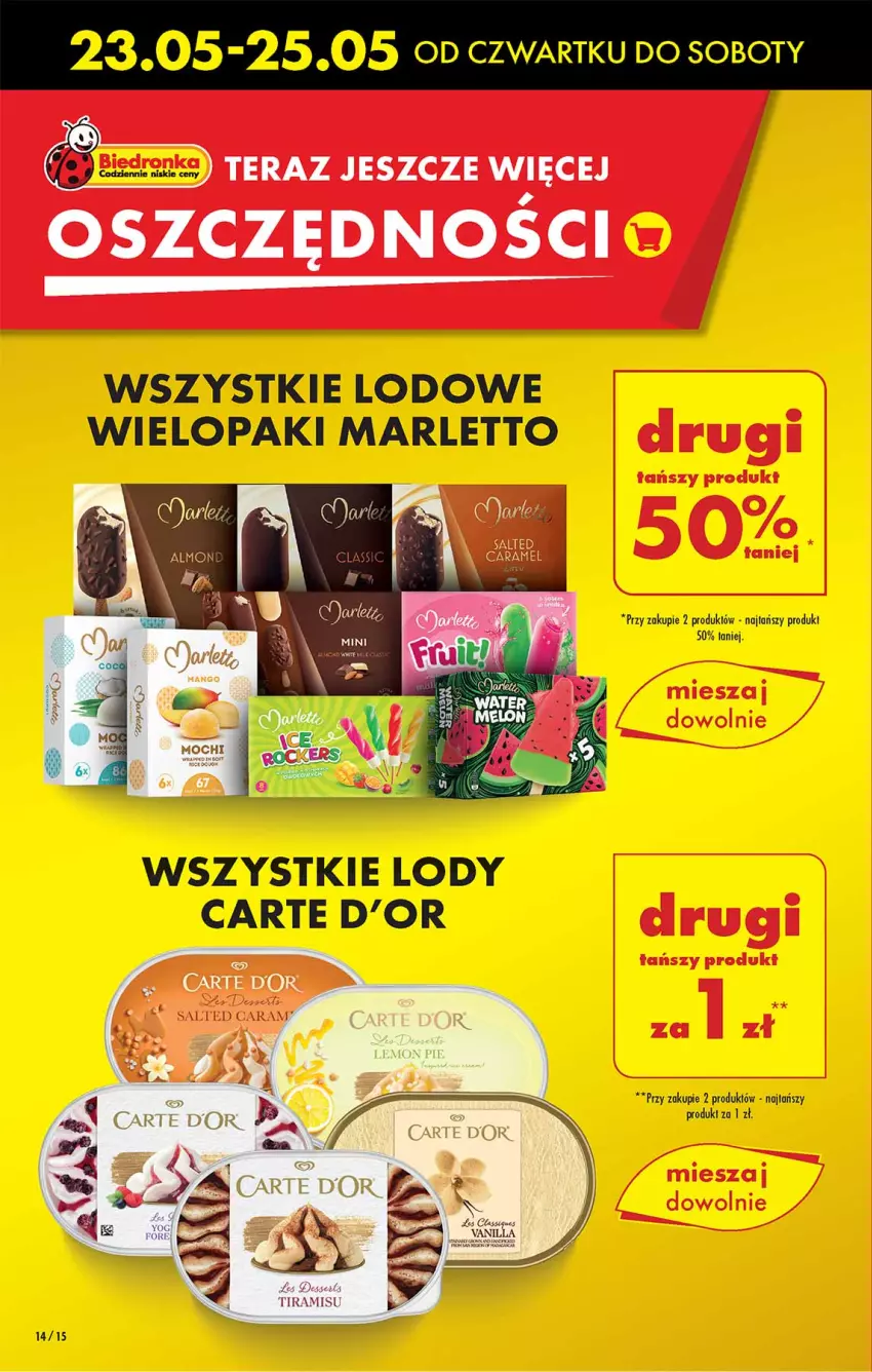 Gazetka promocyjna Biedronka - Od czwartku - ważna 23.05 do 29.05.2024 - strona 14 - produkty: Carte d'Or, Lody