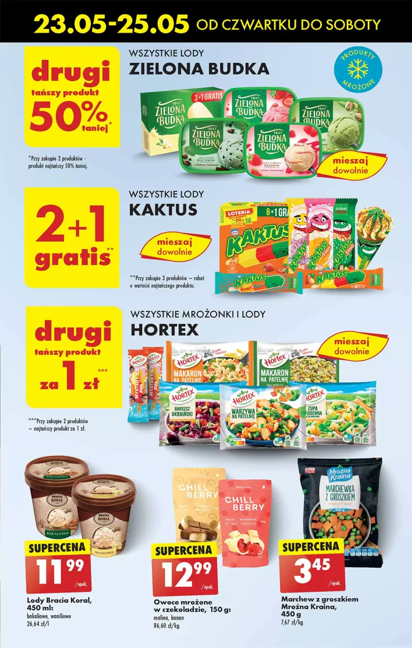 Gazetka promocyjna Biedronka - Od czwartku - ważna 23.05 do 29.05.2024 - strona 35 - produkty: Hortex, Kaktus, Lody, Marchewka, Owoce, Zielona Budka