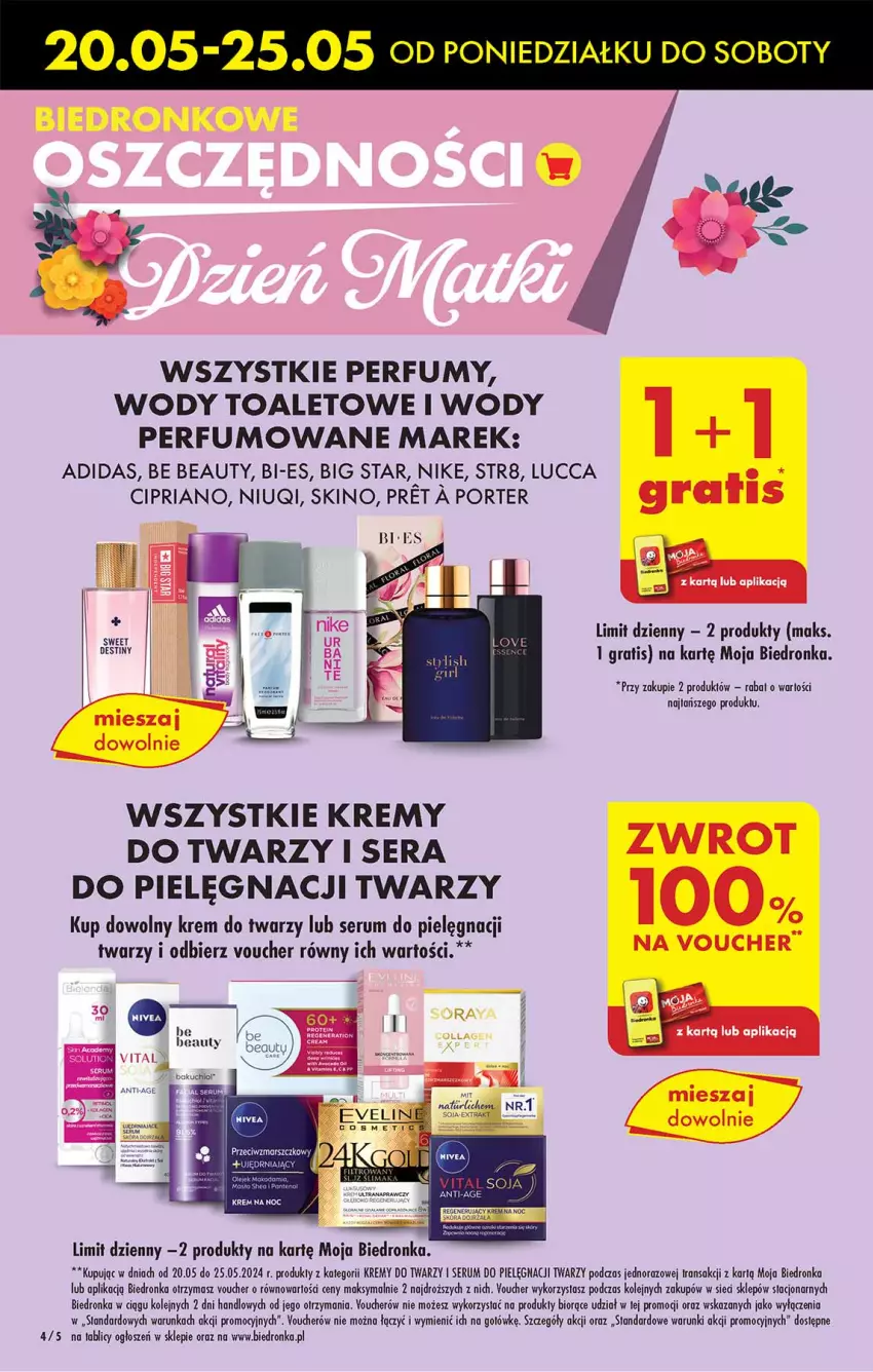 Gazetka promocyjna Biedronka - Od czwartku - ważna 23.05 do 29.05.2024 - strona 4 - produkty: Adidas, Be Be, Dron, Fa, Gra, Krem do twarzy, Mars, Nike, Niuqi, Olej, Perfum, Por, Rum, Ser, Serum, Str8, Tran