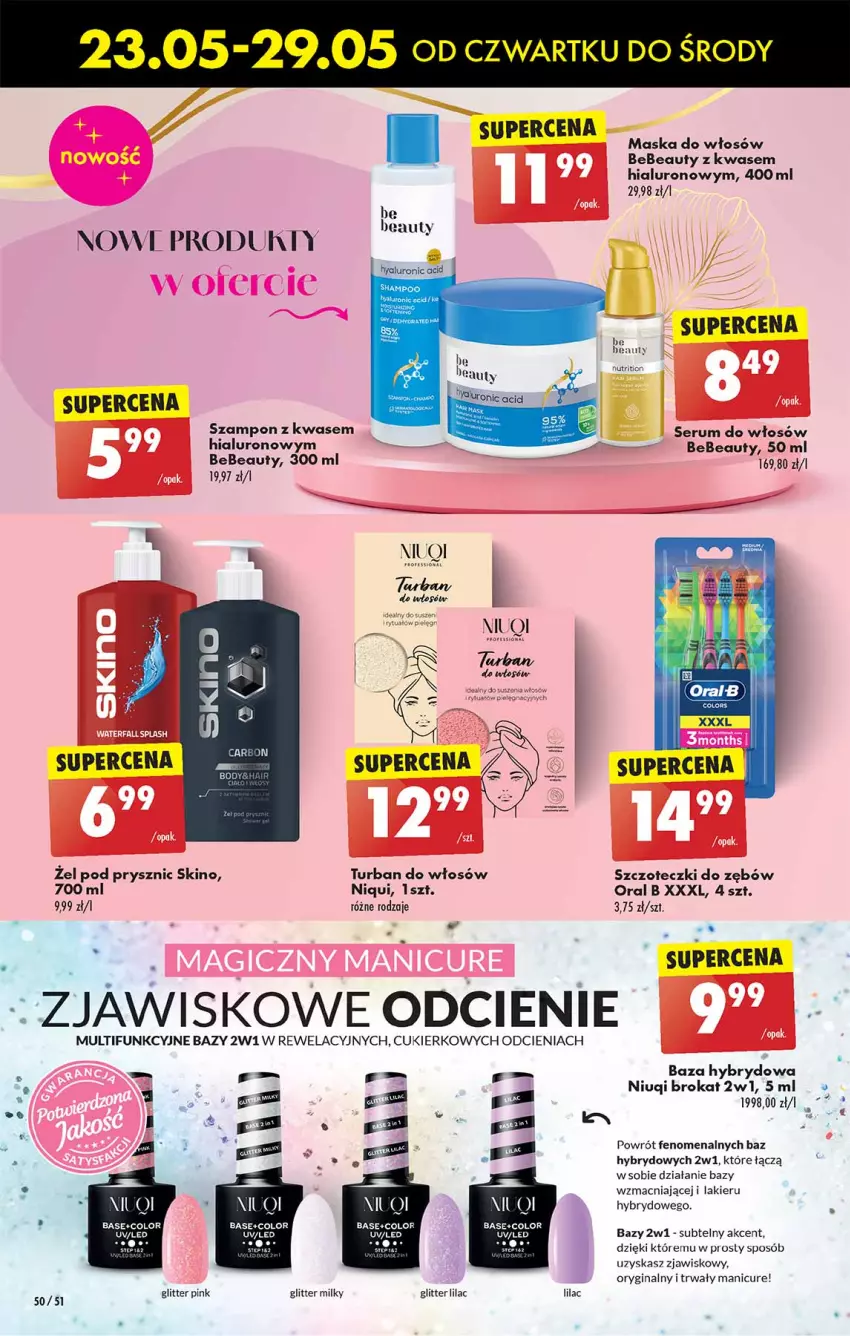 Gazetka promocyjna Biedronka - Od czwartku - ważna 23.05 do 29.05.2024 - strona 50 - produkty: Be Be, Cukier, Fa, Gin, Gra, Lakier, LG, Maska, Maska do włosów, Niuqi, Oral B, Rum, Ser, Serum, Serum do włosów