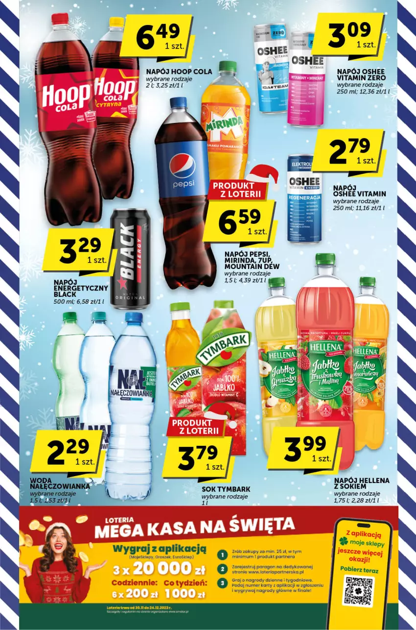 Gazetka promocyjna ABC - ważna 14.12 do 24.12.2023 - strona 23 - produkty: 7up, Gra, Gry, Hellena, Hoop, Lack, Mirinda, Napój, Napój energetyczny, Oshee, Pepsi, Tera