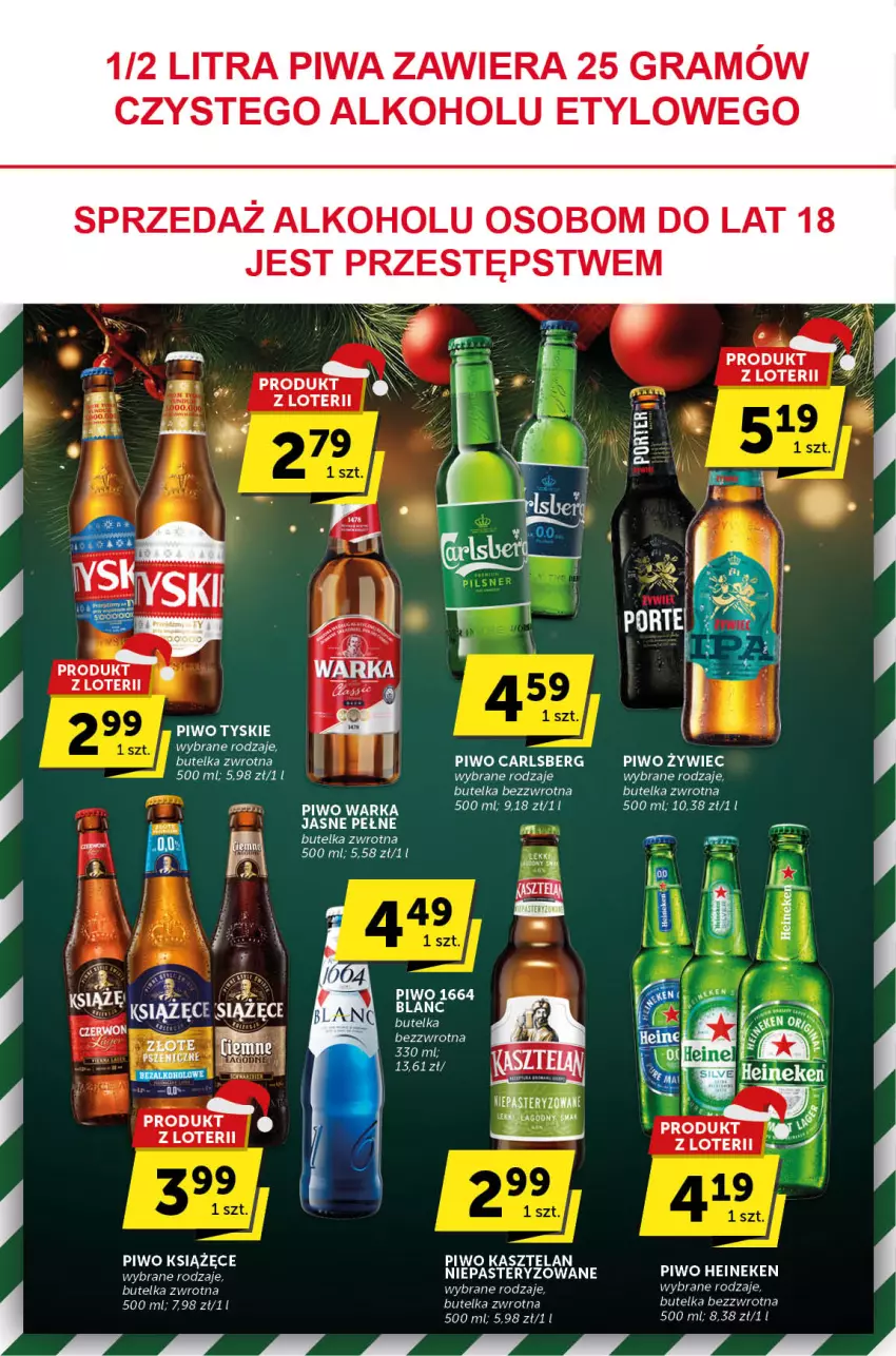 Gazetka promocyjna ABC - ważna 14.12 do 24.12.2023 - strona 24 - produkty: Carlsberg, Gra, Kasztelan, Książęce, Piwa, Piwo, Tago, Tyskie, Warka