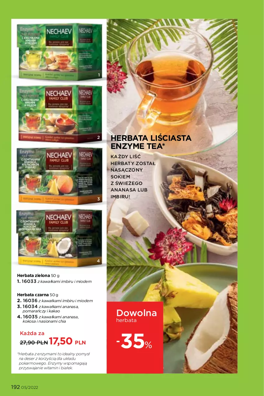 Gazetka promocyjna Faberlic - ważna 14.03 do 03.04.2022 - strona 192 - produkty: Ananas, Chia, Deser, Herbata, Herbata czarna, Imbir, Kakao, Kawa, Kokos, Ser, Sok