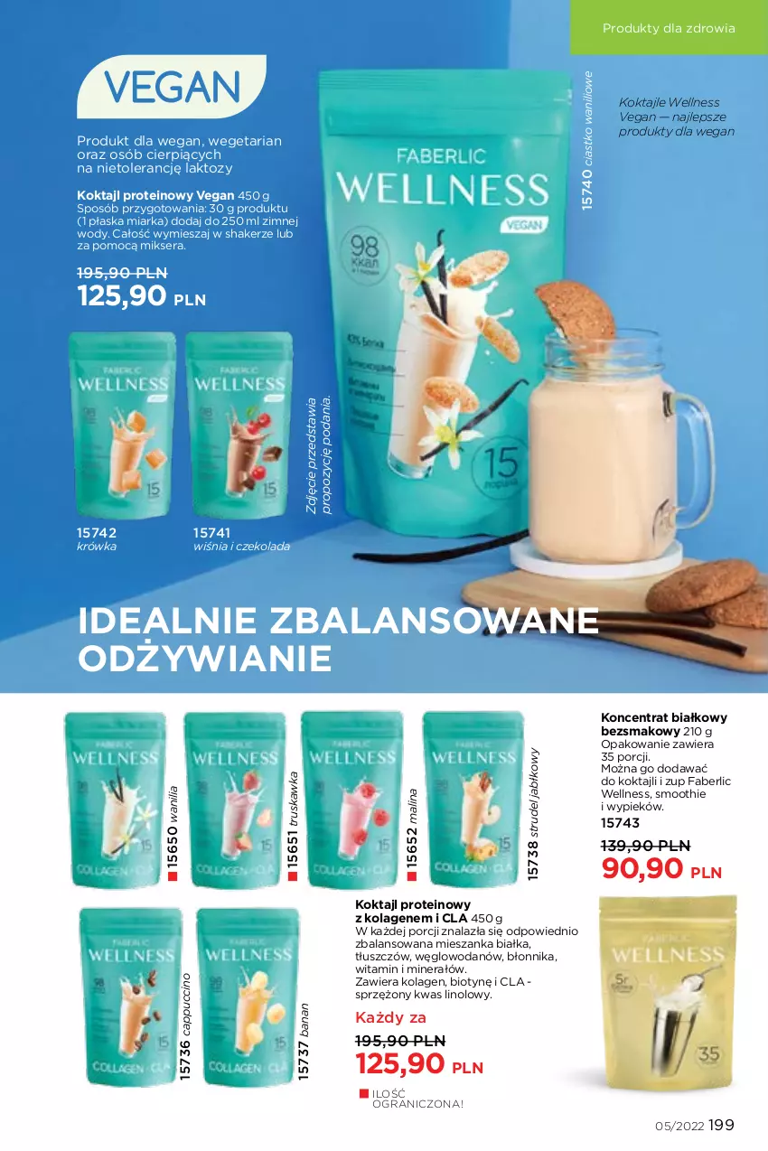 Gazetka promocyjna Faberlic - ważna 14.03 do 03.04.2022 - strona 199 - produkty: Cappuccino, Czekolada, Fa, Gra, Koktajl proteinowy, Kolagen, Miarka, Mikser, Por, Ser, Smoothie, Woda