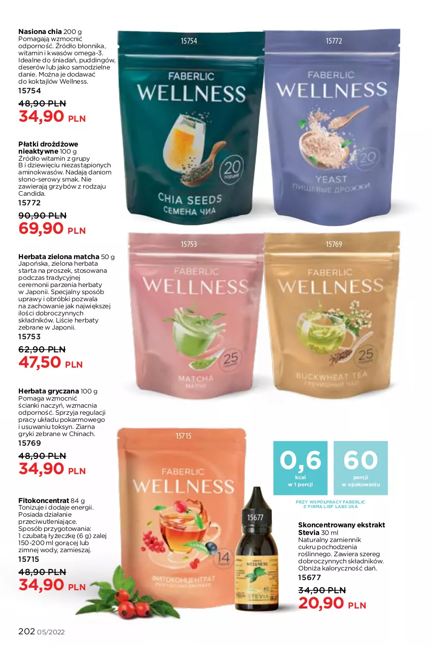 Gazetka promocyjna Faberlic - ważna 14.03 do 03.04.2022 - strona 202 - produkty: Chia, Danio, Deser, Fa, Gry, Herbata, Omega-3, Por, Pudding, Ser, Tarta