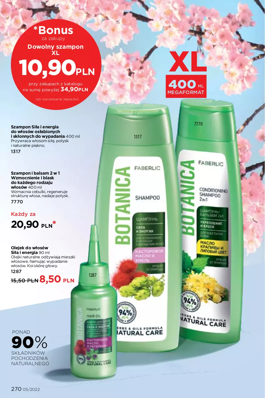 Gazetka promocyjna Faberlic - ważna 14.03 do 03.04.2022 - strona 270 - produkty: Olej, Szampon