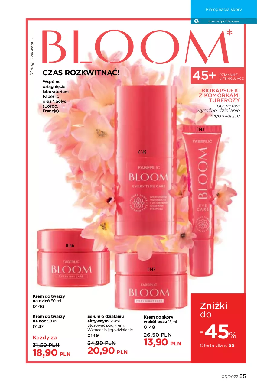 Gazetka promocyjna Faberlic - ważna 14.03 do 03.04.2022 - strona 55 - produkty: Biokap, Fa, Krem do twarzy, Okap, Pielęgnacja skóry, Rum, Ser, Serum