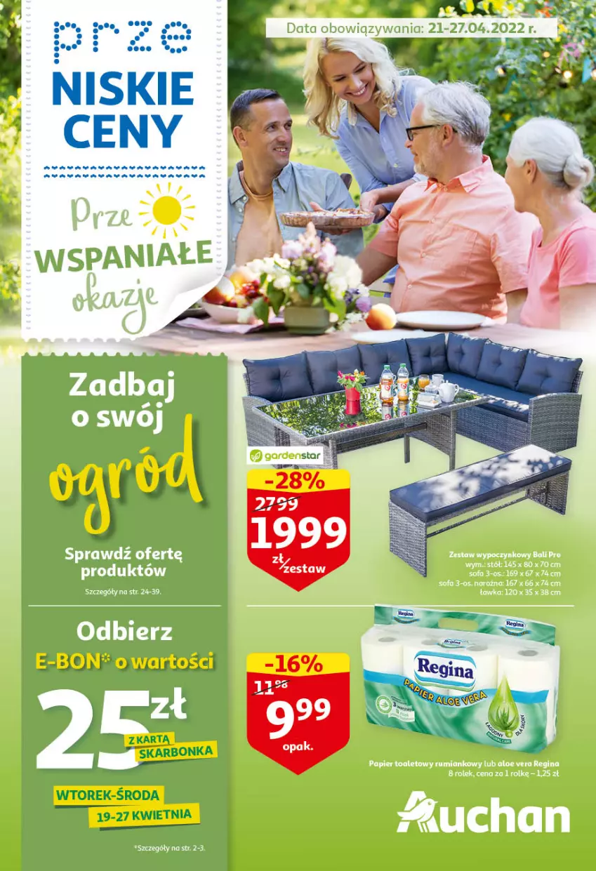 Gazetka promocyjna Auchan - przeNISKIE CENY przeWSPANIAŁE okazje Hipermarkety - ważna 21.04 do 27.04.2022 - strona 1