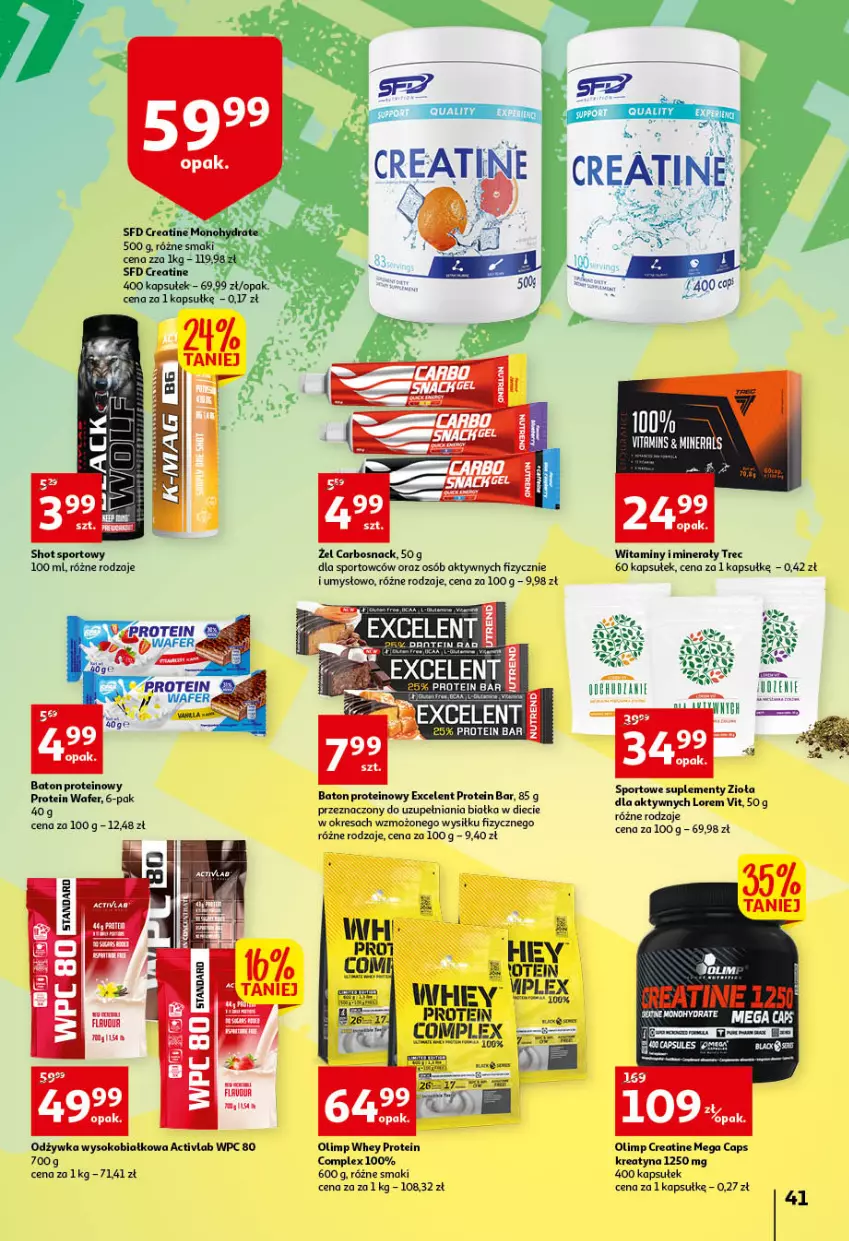 Gazetka promocyjna Auchan - przeNISKIE CENY przeWSPANIAŁE okazje Hipermarkety - ważna 21.04 do 27.04.2022 - strona 41 - produkty: AEG, Baton, Fa, Odżywka, Por, Sok, Sport