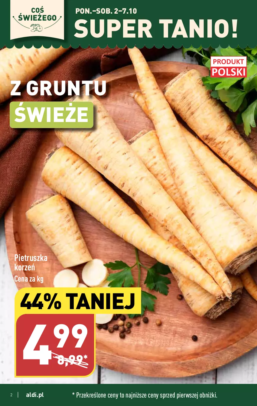 Gazetka promocyjna Aldi - Pełna oferta - ważna 02.10 do 07.10.2023 - strona 2 - produkty: Grunt, Pietruszka