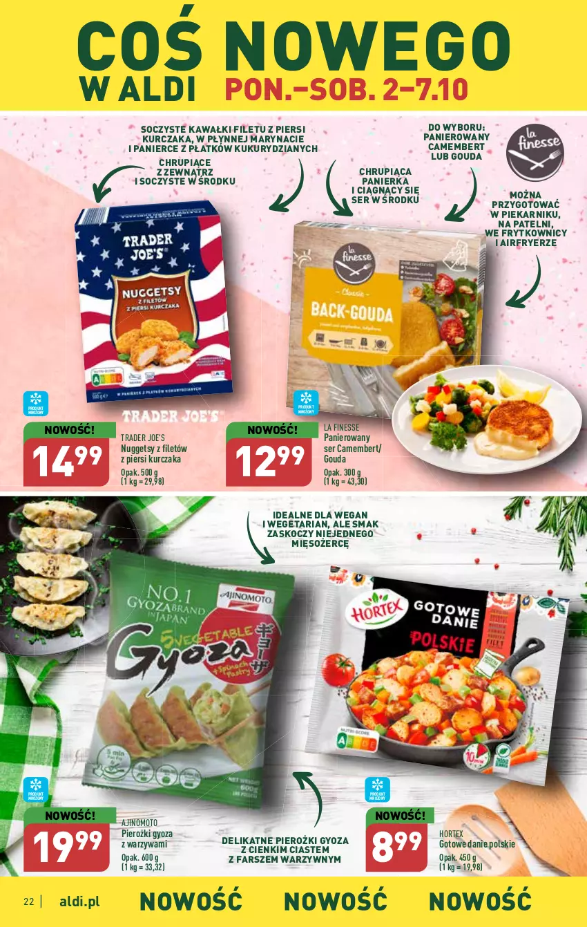 Gazetka promocyjna Aldi - Pełna oferta - ważna 02.10 do 07.10.2023 - strona 22 - produkty: Camembert, Fa, Gouda, Hortex, Kawa, Koc, Kurczak, Mięso, Piekarnik, Ser, Warzywa