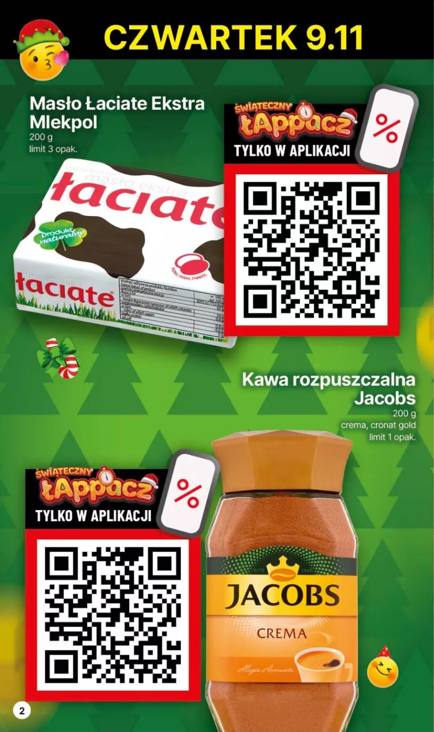 Gazetka promocyjna Delikatesy Centrum - Gazetka DC44 czw-sr - ważna 09.11 do 15.11.2023 - strona 2 - produkty: Jacobs, Kawa, Kawa rozpuszczalna, Masło