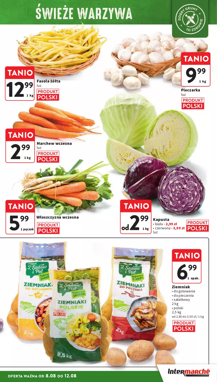 Gazetka promocyjna Intermarche - Gazetka Intermarche - ważna 08.08 do 12.08.2024 - strona 11 - produkty: Fa, Fasola, Piec, Pieczarka, Sałat