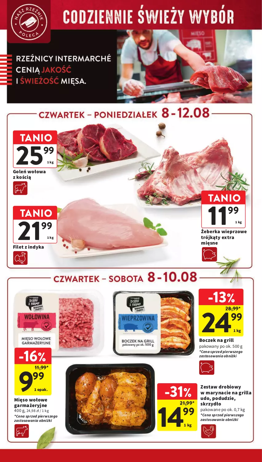 Gazetka promocyjna Intermarche - Gazetka Intermarche - ważna 08.08 do 12.08.2024 - strona 12 - produkty: Boczek, Grill, Mięso, Mięso wołowe