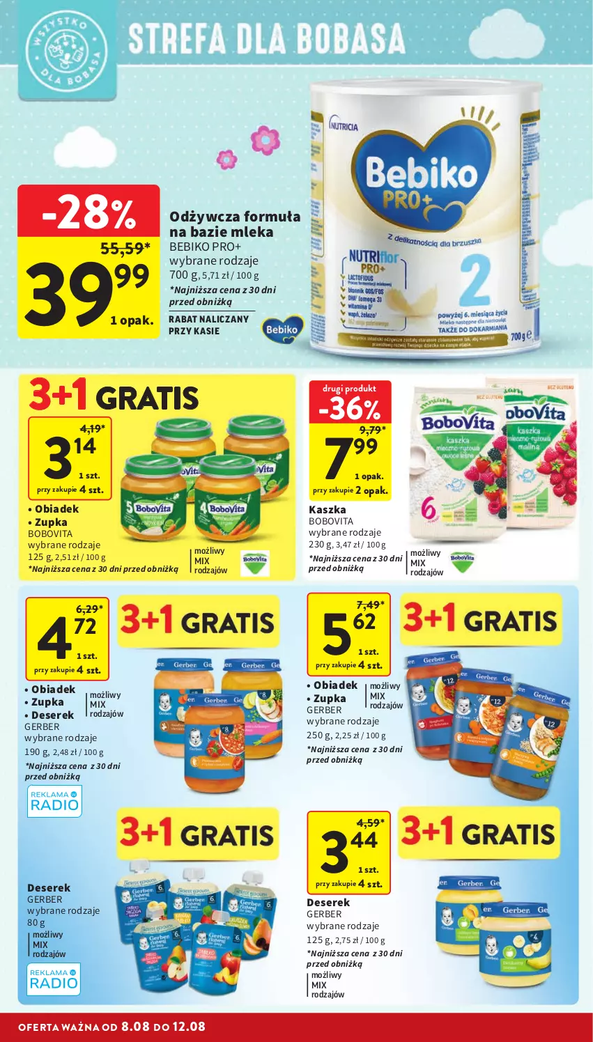 Gazetka promocyjna Intermarche - Gazetka Intermarche - ważna 08.08 do 12.08.2024 - strona 34 - produkty: Bebiko, BoboVita, Deser, Gerber, Gra, Ser, Serek