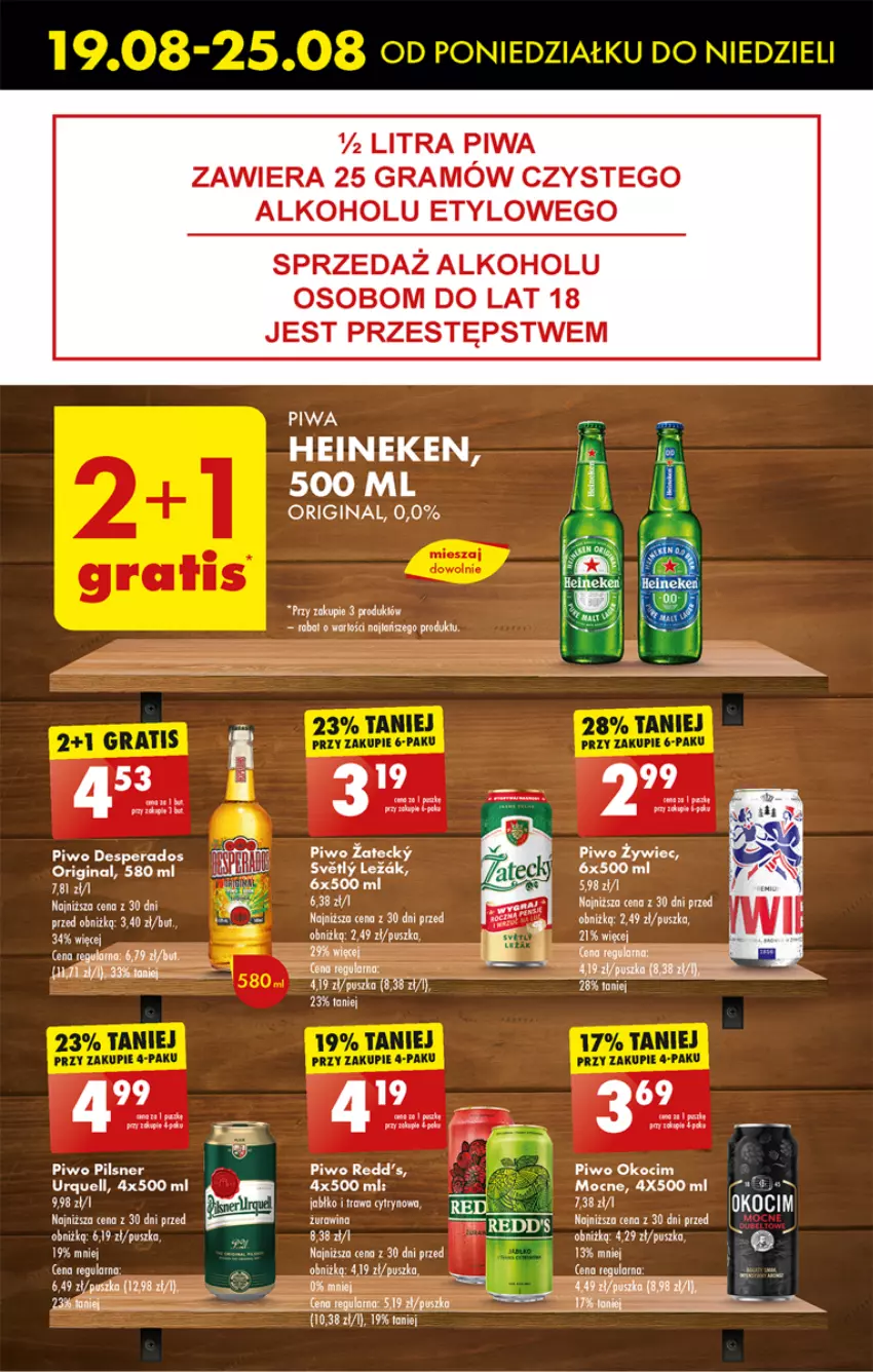 Gazetka promocyjna Biedronka - Od poniedzialku - ważna 19.08 do 24.08.2024 - strona 51 - produkty: Fa, Gałka, Gin, Gra, Heineken, Koc, Okocim, Piwa, Piwo, Redd's