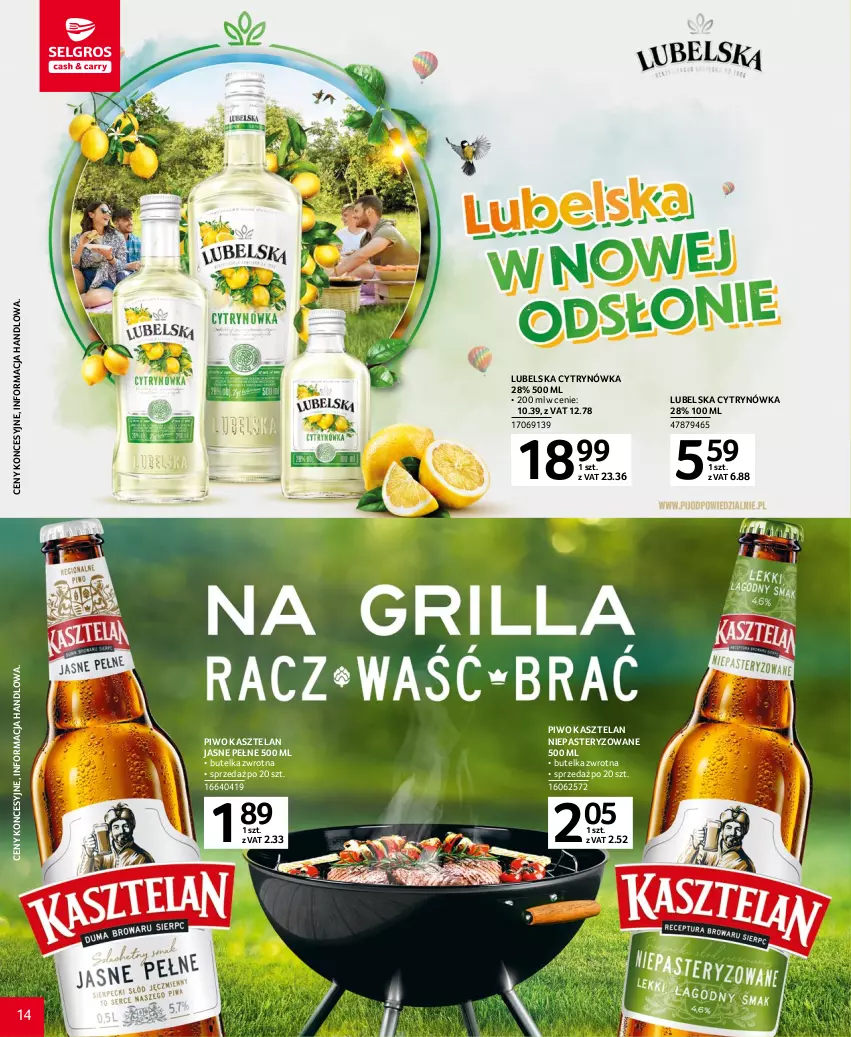 Gazetka promocyjna Selgros - Katalog Grill - ważna 20.04 do 02.05.2023 - strona 14 - produkty: Kasztelan, Piwo