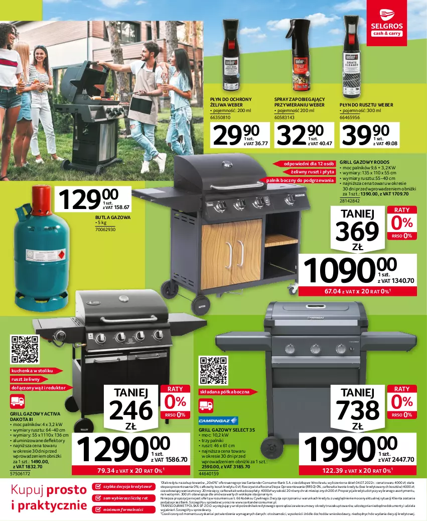 Gazetka promocyjna Selgros - Katalog Grill - ważna 20.04 do 02.05.2023 - strona 17 - produkty: Grill, Grill gazowy, Kosz, Płyta, Półka, Por, Sok, Sprzedawcy, Stolik, Top, Tran