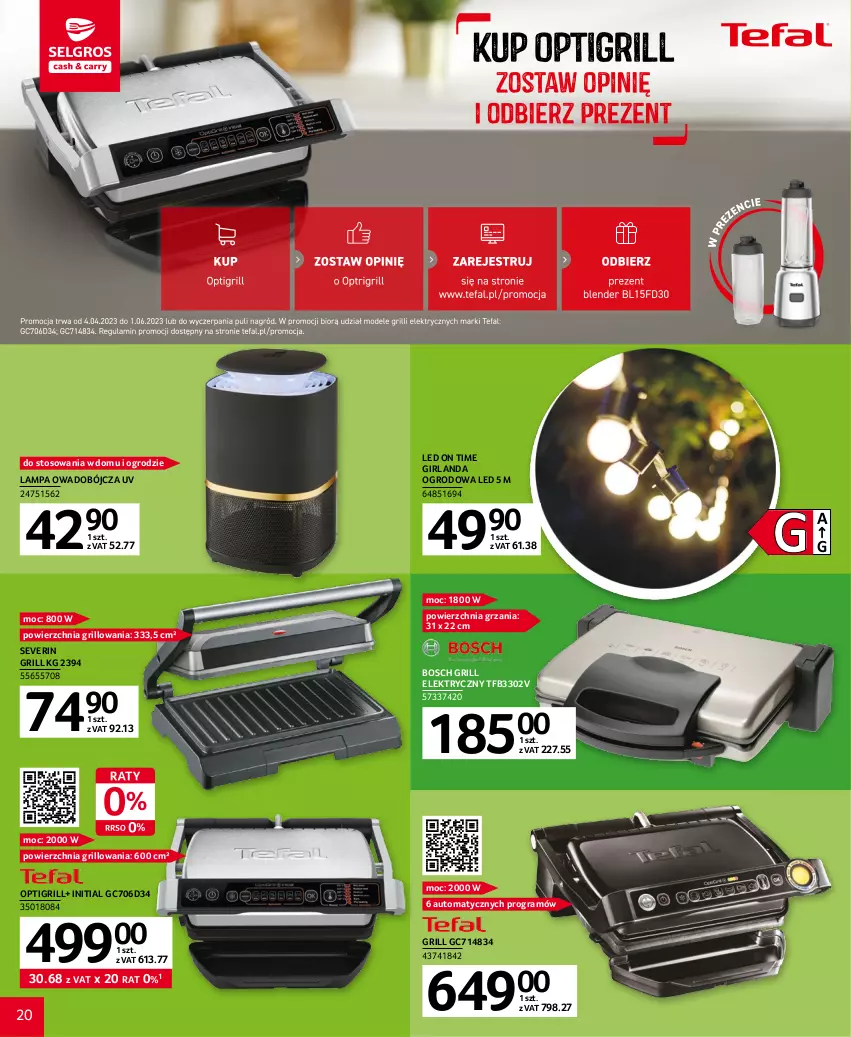 Gazetka promocyjna Selgros - Katalog Grill - ważna 20.04 do 02.05.2023 - strona 20 - produkty: Bosch, Girlanda, Gra, Grill, Lampa