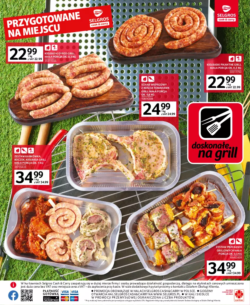 Gazetka promocyjna Selgros - Katalog Grill - ważna 20.04 do 02.05.2023 - strona 7 - produkty: Boczek, Gra, Grill, Gyros, Kiełbasa, LG, Por, Schab wieprzowy, Sok