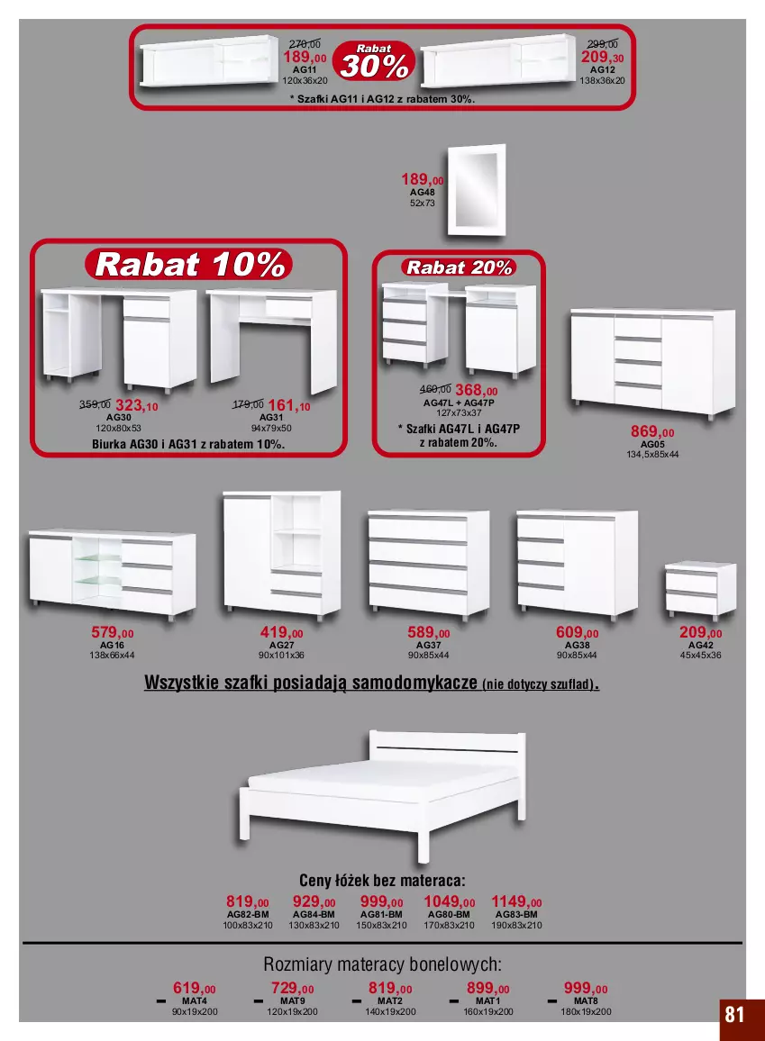 Gazetka promocyjna Bodzio - ważna 01.07 do 30.09.2022 - strona 81 - produkty: Biurka, Materac, Tera