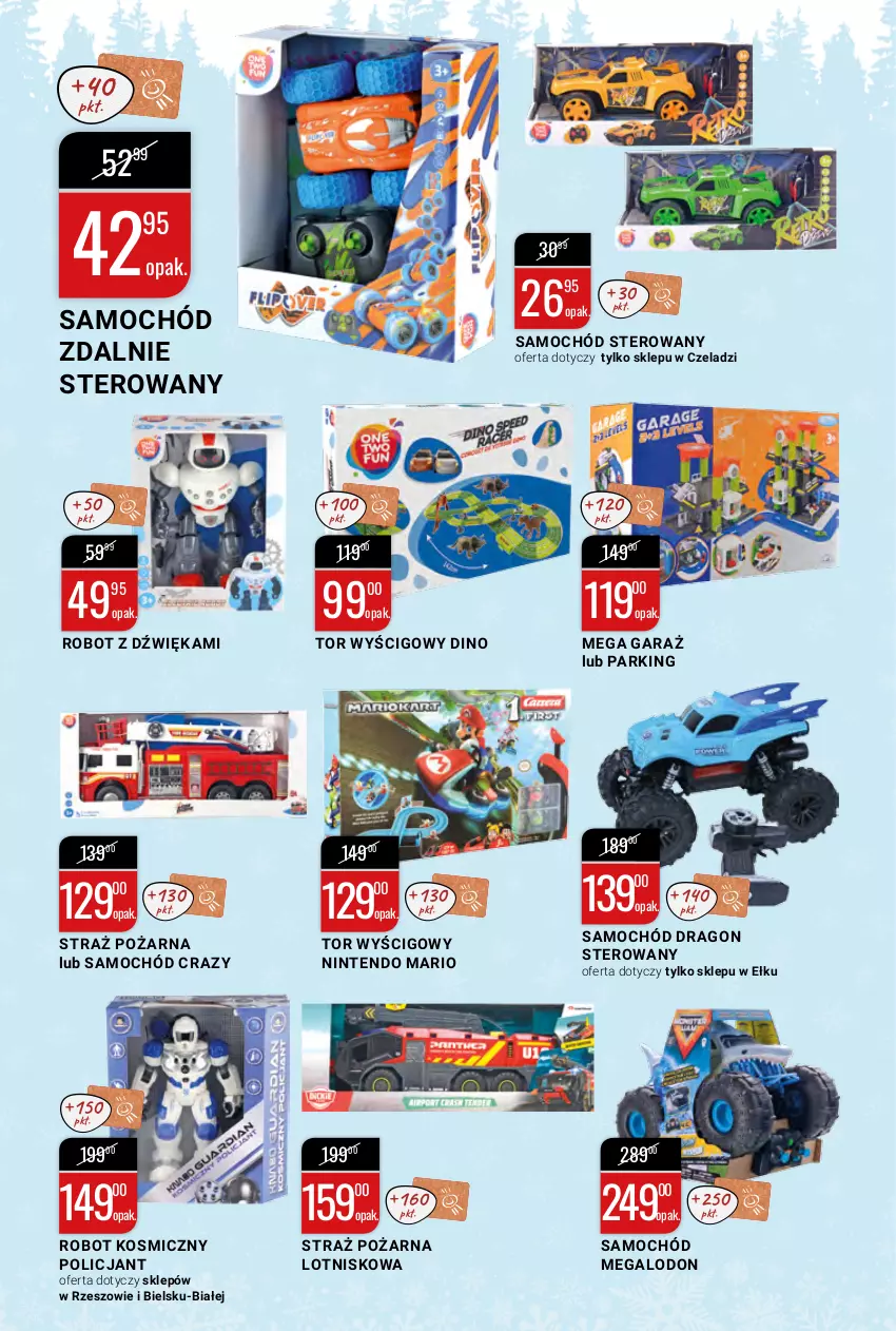 Gazetka promocyjna Bi1 - Święta marzeń - ważna 17.11 do 06.12.2021 - strona 14 - produkty: Garaż, Robot, Samochód, Samochód sterowany, Straż pożarna, Tor wyścigowy