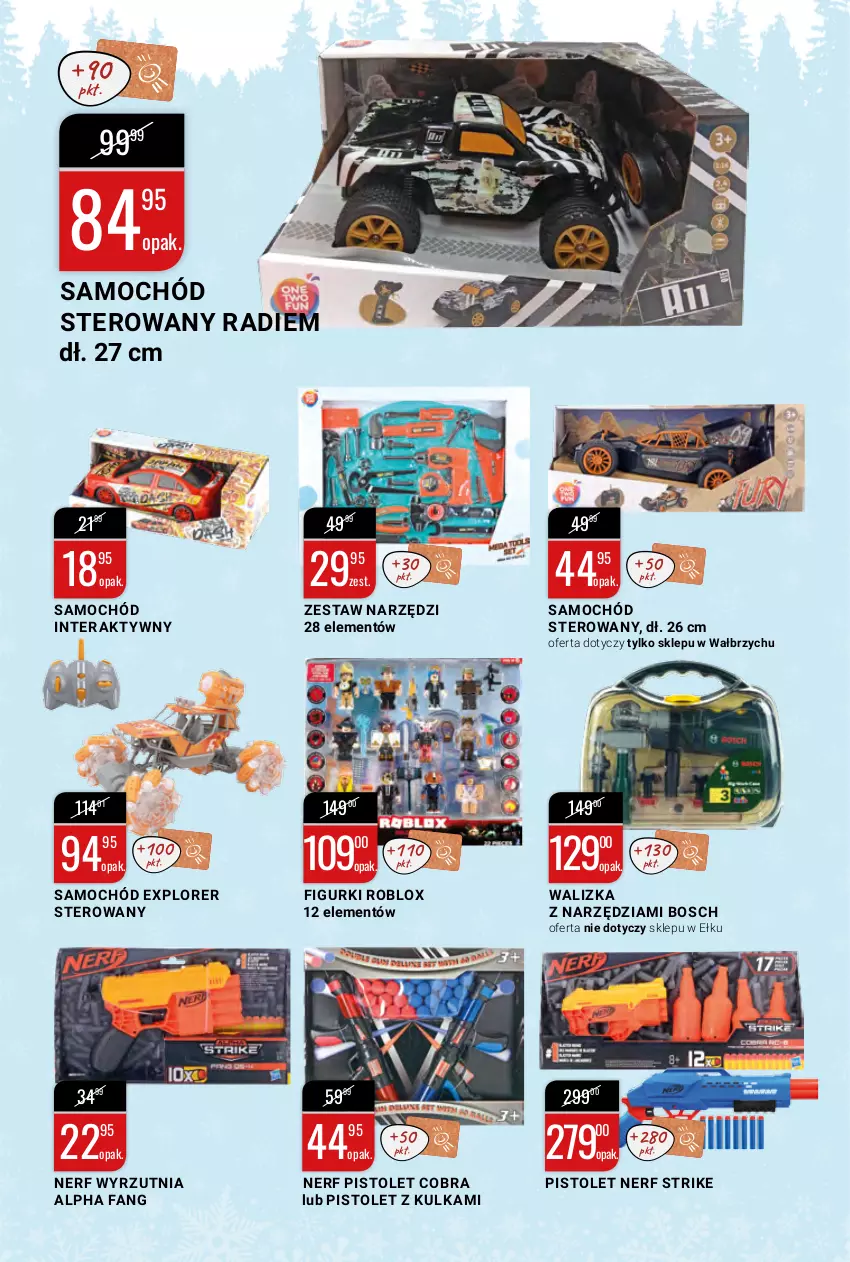 Gazetka promocyjna Bi1 - Święta marzeń - ważna 17.11 do 06.12.2021 - strona 15 - produkty: Bosch, Fa, Nerf, Pistolet, Samochód, Samochód sterowany, Tera, Walizka, Wyrzutnia, Zestaw narzędzi