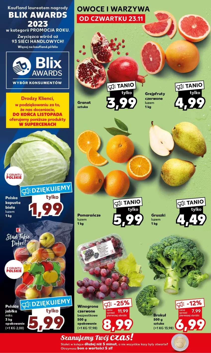 Gazetka promocyjna Kaufland - Mocny Start - ważna 27.11 do 29.11.2023 - strona 16 - produkty: Gra, Granat, Grejpfrut, Gruszki, Owoce, Pomarańcze, Warzywa, Wino, Winogrona