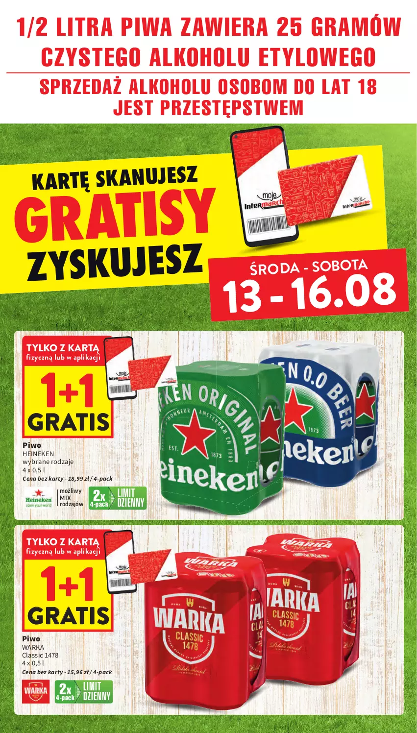 Gazetka promocyjna Intermarche - Gazetka Intermarche - ważna 13.08 do 20.08.2025 - strona 14 - produkty: Gra, Heineken, Piwa, Piwo, Warka