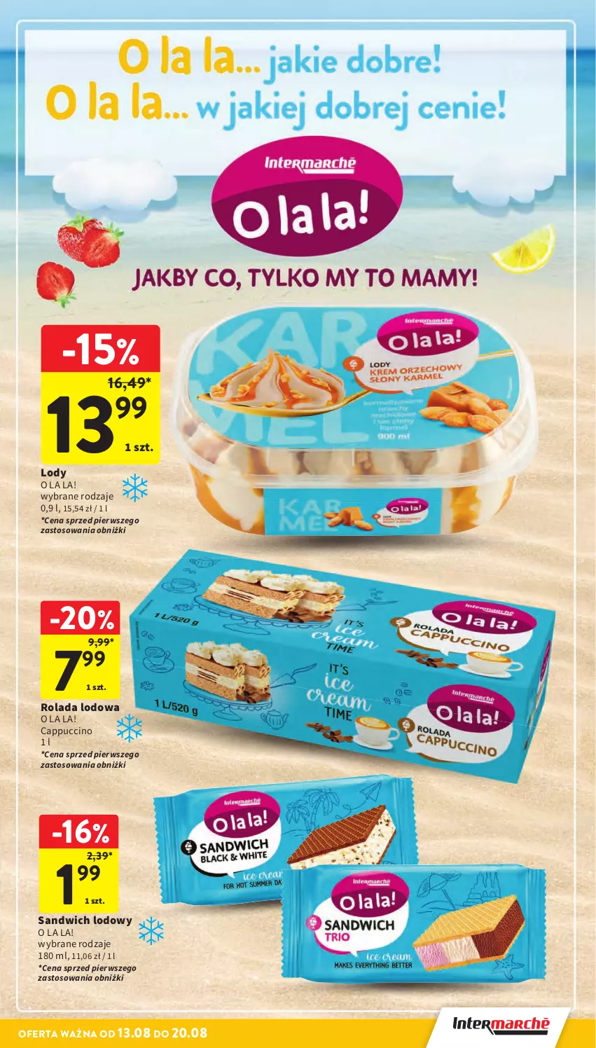 Gazetka promocyjna Intermarche - Gazetka Intermarche - ważna 13.08 do 20.08.2025 - strona 31 - produkty: Cappuccino, Lody, Rolada