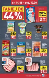 Gazetka promocyjna Aldi - Pełna oferta - Gazetka - ważna od 17.08 do 17.08.2024 - strona 23 - produkty: Kurczak, Jogurt naturalny, Parówki sokoliki, Sok, Ser, Por, Sokołów, Zott, Jogurt, Parówki, Mięsne specjały, Szynka, Schab wieprzowy, Pudding, Morliny, Gouda, Kiełbasa, Mleko, Kiełbasa śląska