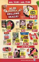 Gazetka promocyjna Aldi - Pełna oferta - Gazetka - ważna od 17.08 do 17.08.2024 - strona 9 - produkty: Piwo, Kurczak, Karmazyn tusza, Gry, Karkówka wieprzowa, Stek, Mięsne specjały, Tusz, Burger, Skrzydełka z kurczaka, Morliny, Kaszanka, Rostbef, Kasza, Fa