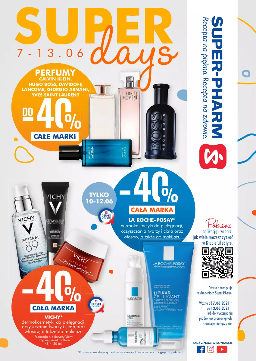 Gazetka promocyjna Super Pharm - Gazetka - ważna 07.06 do 13.06.2021 - strona 1 - produkty: Antyperspirant, Kosmetyki do pielęgnacji, La Roche-Posay, Laur, Makijaż, Vichy, Yves Saint Laurent