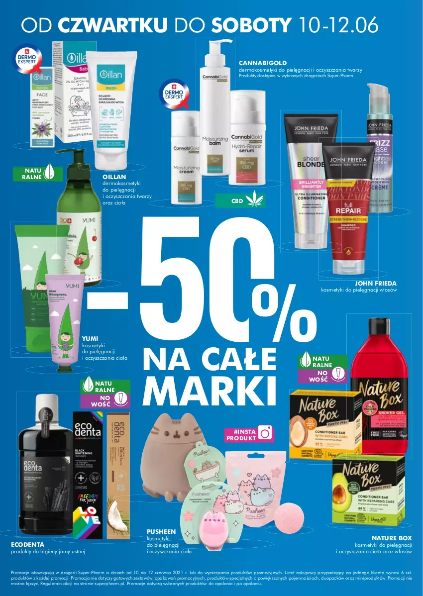 Gazetka promocyjna Super Pharm - Gazetka - ważna 07.06 do 13.06.2021 - strona 4 - produkty: Kosmetyki do pielęgnacji, Nature Box, Oillan