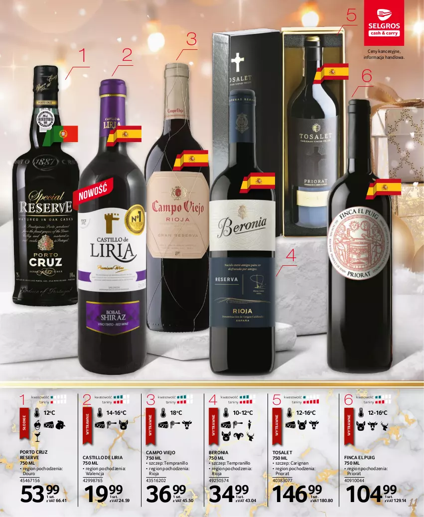 Gazetka promocyjna Selgros - Katalog Wina - ważna 01.12 do 14.12.2022 - strona 11 - produkty: Por, Rioja, Ser