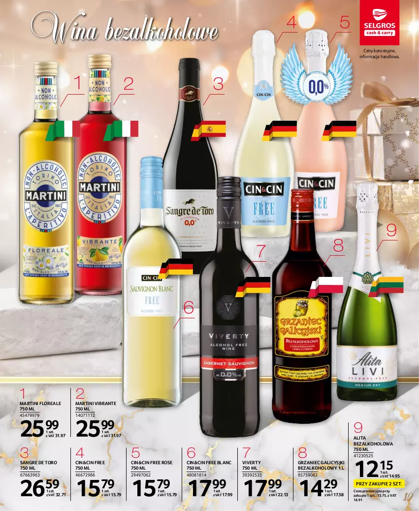 Gazetka promocyjna Selgros - Katalog Wina - ważna 01.12 do 14.12.2022 - strona 19 - produkty: Martini