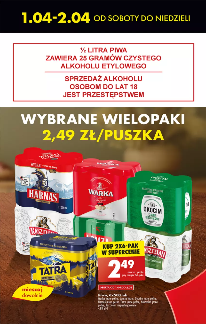 Gazetka promocyjna Biedronka - ważna 30.03 do 05.04.2023 - strona 15 - produkty: Gra, Harnaś, Kasztelan, Piwa, Tatra