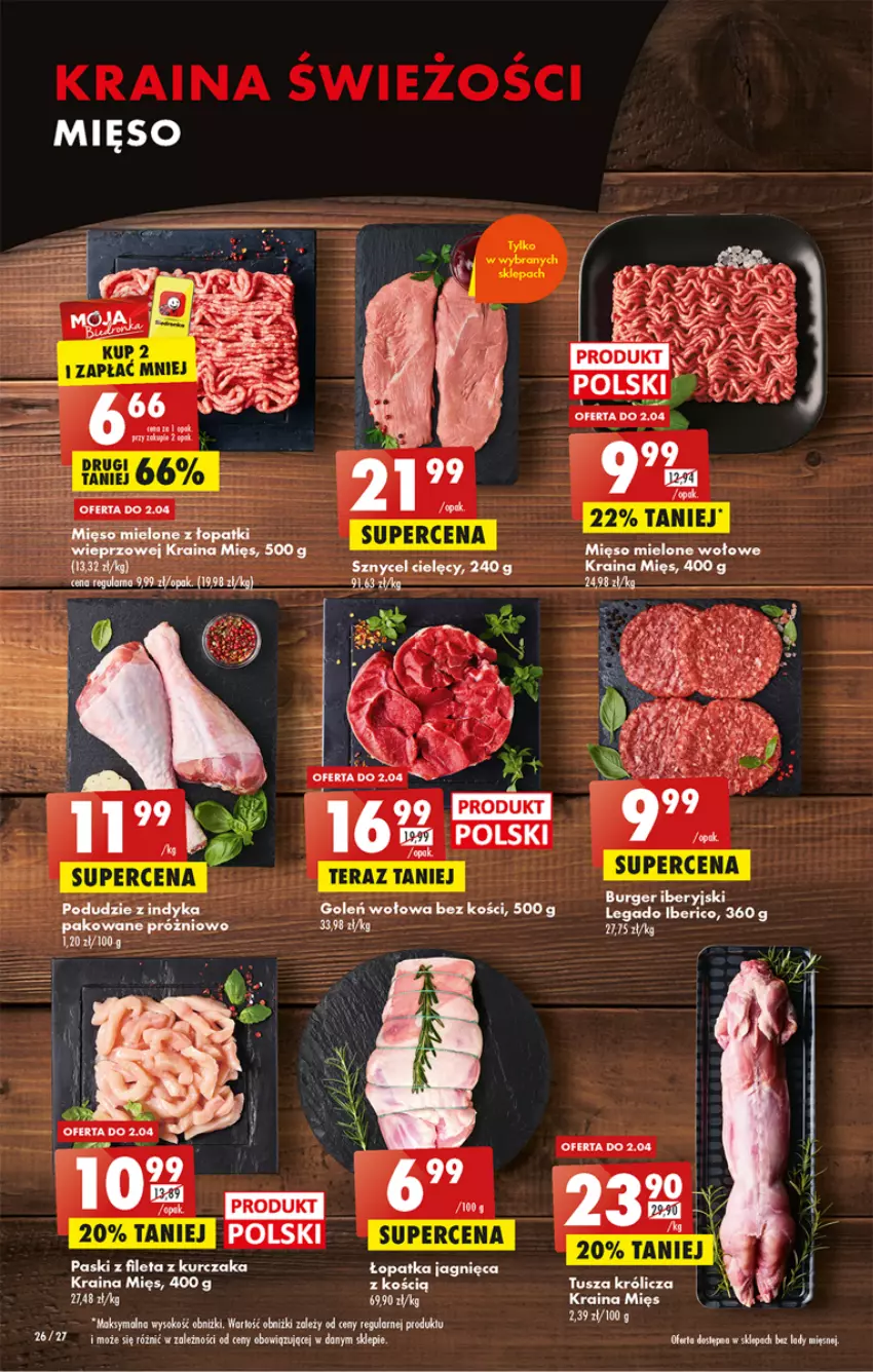 Gazetka promocyjna Biedronka - ważna 30.03 do 05.04.2023 - strona 26 - produkty: Burger, Fa, Kurczak, Mięso, Mięso mielone, Tera, Tusz