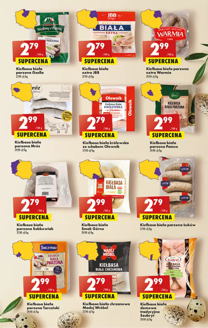 Gazetka promocyjna Biedronka - ważna 30.03 do 05.04.2023 - strona 28 - produkty: Chrzan, Kiełbasa, Kiełbasa biała, Madej Wróbel, Olewnik, Szubryt