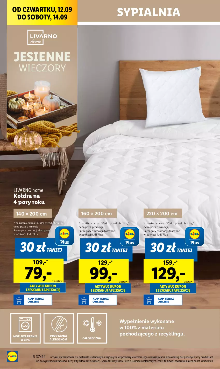 Gazetka promocyjna Lidl - GAZETKA - ważna 12.09 do 14.09.2024 - strona 18 - produkty: Ivar, Kołdra, Por, Sypialnia