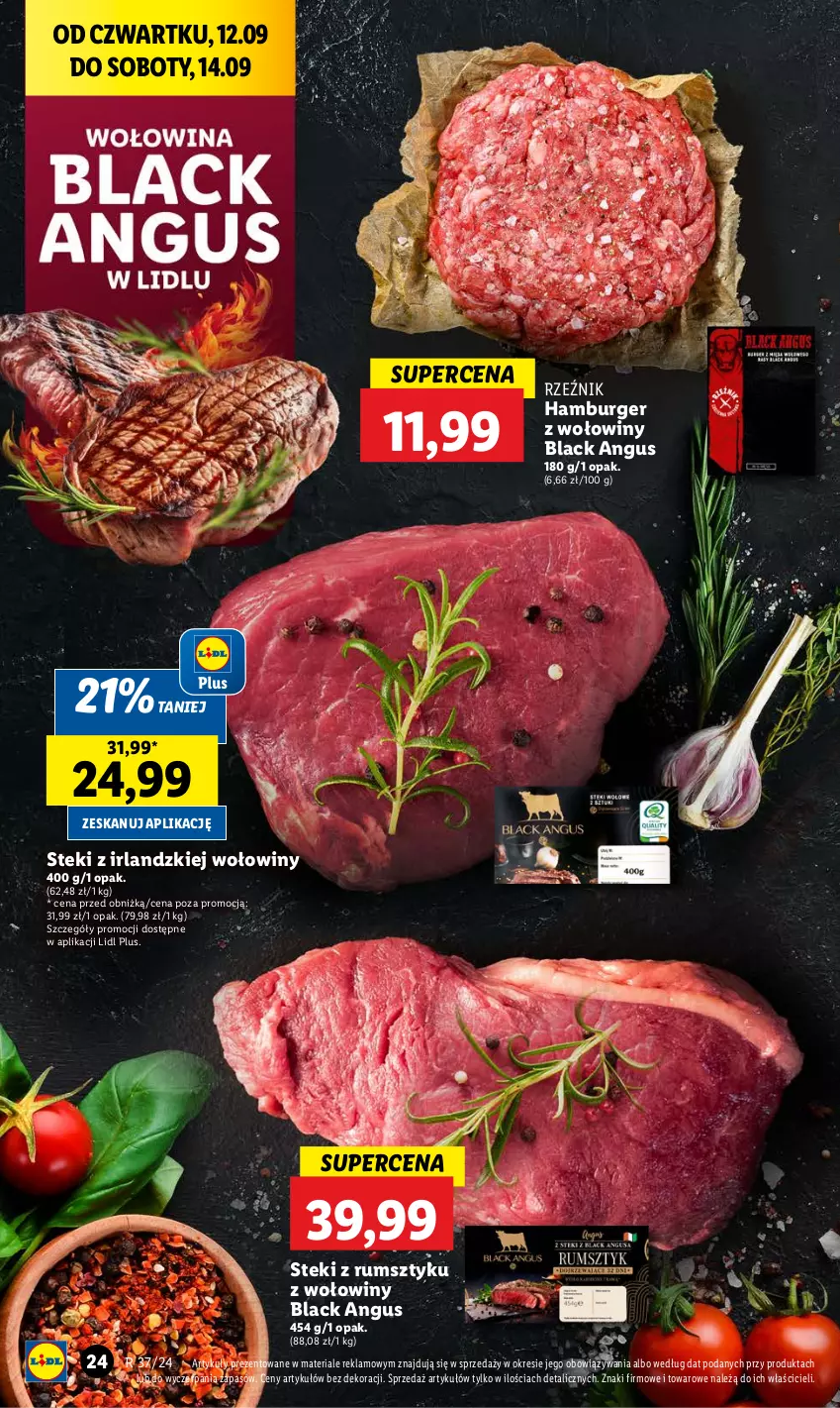 Gazetka promocyjna Lidl - GAZETKA - ważna 12.09 do 14.09.2024 - strona 26 - produkty: Burger, Hamburger, Lack, Rum, Stek