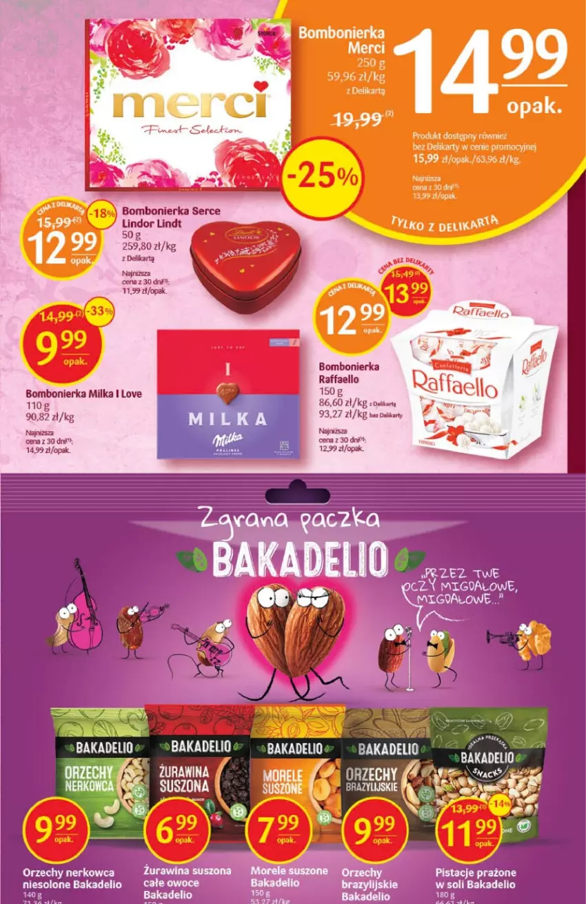 Gazetka promocyjna Delikatesy Centrum - Gazetka DC06 - ważna 09.02 do 15.02.2023 - strona 25 - produkty: Fa, Lindor, Lindt, Milka, Raffaello, Ser