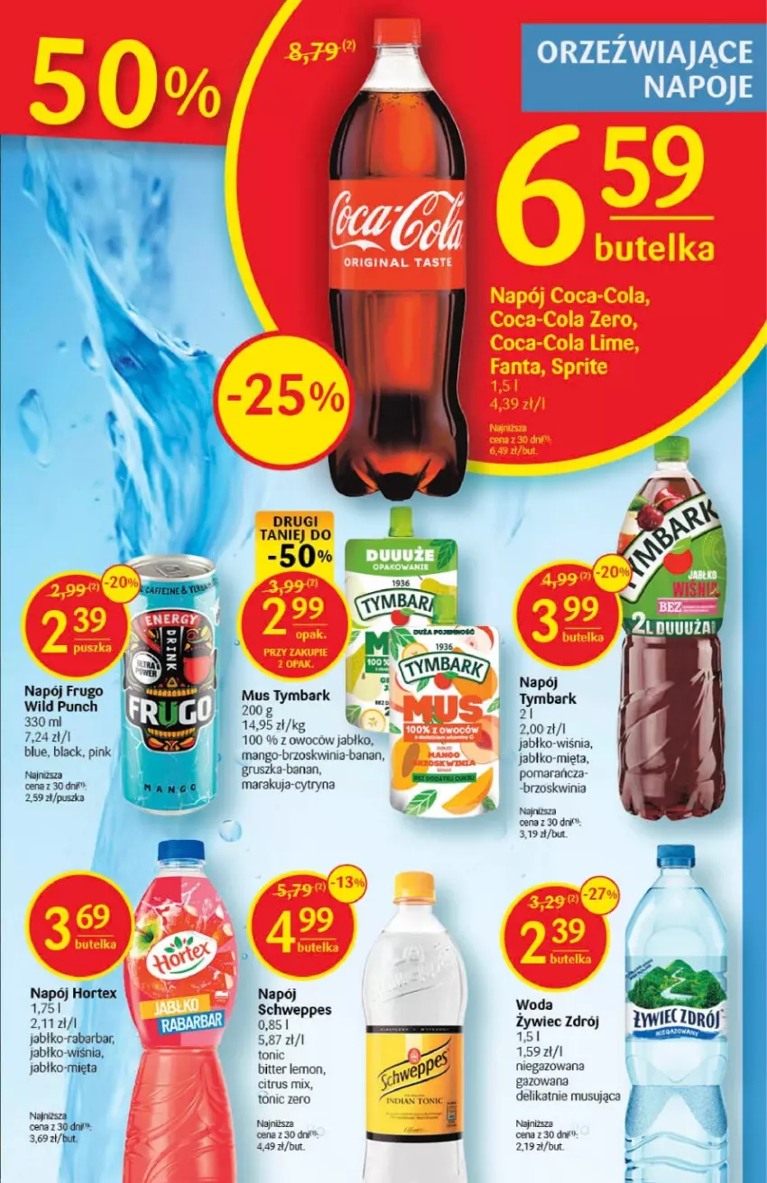 Gazetka promocyjna Delikatesy Centrum - Gazetka DC06 - ważna 09.02 do 15.02.2023 - strona 29 - produkty: Lack, Mango, Mięta, Mus, Napój, Napoje, Schweppes, Tymbark, Woda