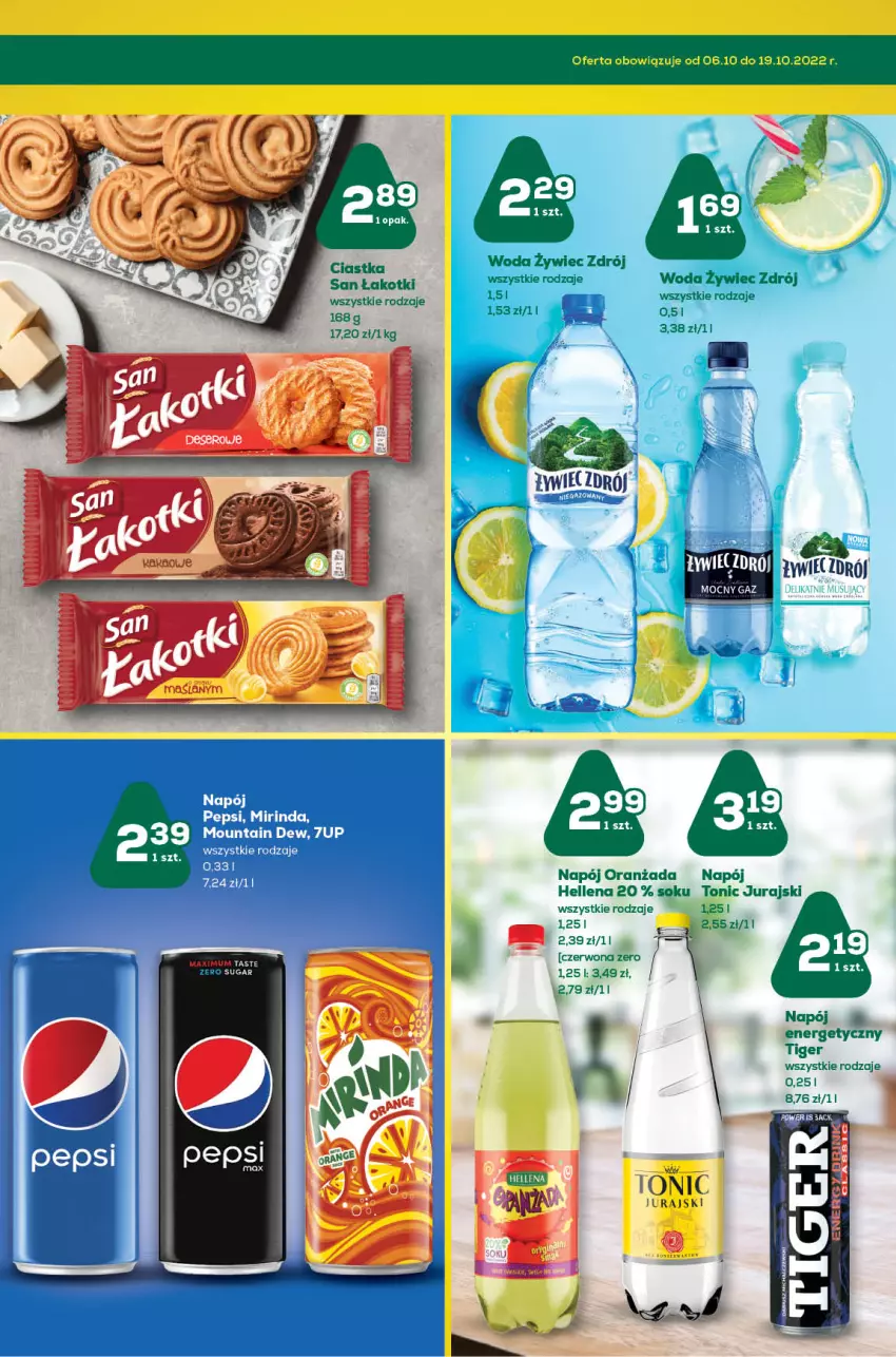 Gazetka promocyjna ABC - Gazetka - ważna 06.10 do 19.10.2022 - strona 7 - produkty: 7up, Ciastka, Hellena, Mirinda, Mus, Napój, Oranżada, Pepsi, Sok